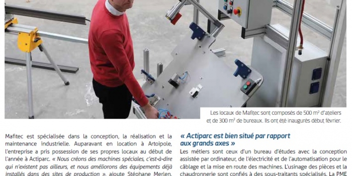 MAFITEC DANS GRAND ARRAS MAGAZINE